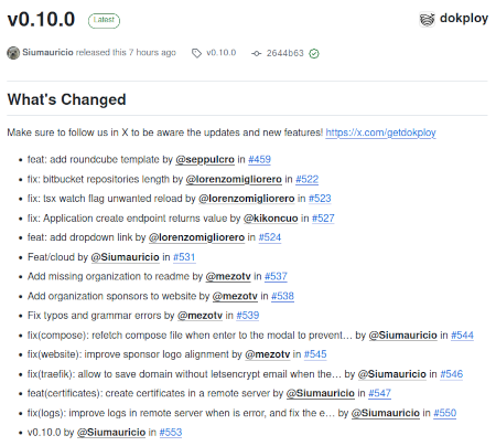 Dokploy: relese v.0.10.0