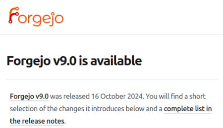 Релиз Forgejo v9.0