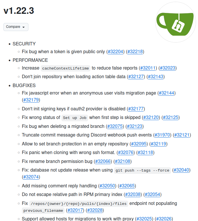 Gitea v1.22.3