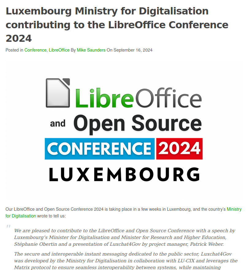Люксембург и Open Source