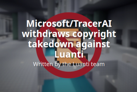 Отмена претензий Microsoft против Luanti