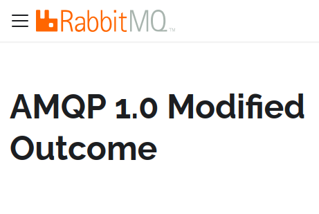 RabbitMQ: AMQP 1.0 Modified Outcome