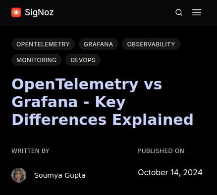 Разница между Opentelemetry и Grafana
