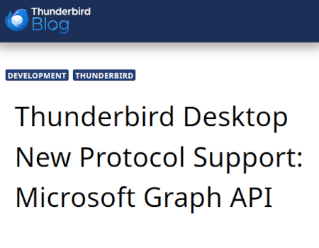 Thunderbird и Microsoft Graph API